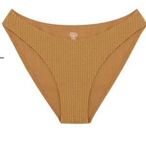 SEYCHELLES BOTTOM - ANTIQUE GOLD LUREX RIB (MODEST COVERAGE) NWT